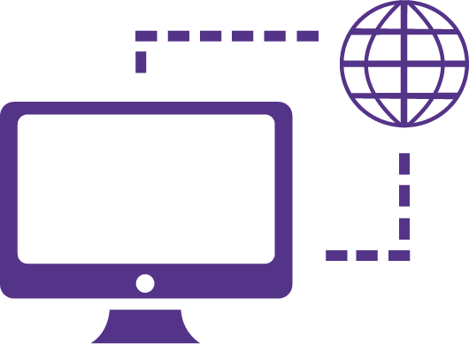 eStaff Network Systems Administration Graphic - computer connecting to network