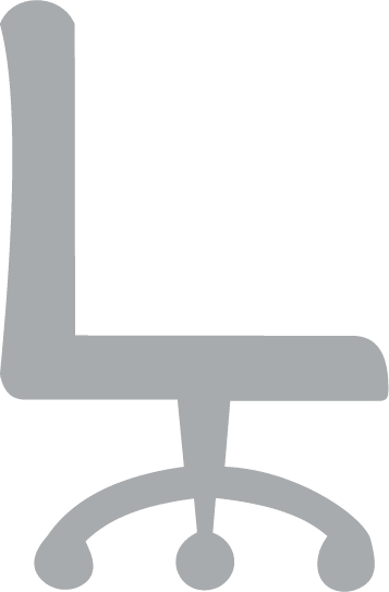 Administrative Assistant Graphic - graphic of a desk chair